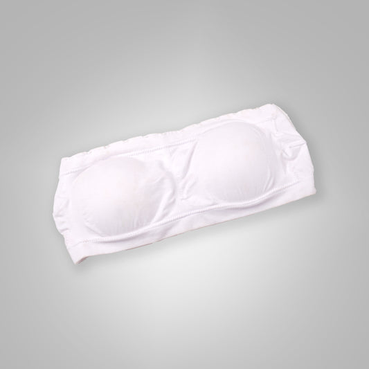 Seamless Strapless Padded Bandeau – Wireless, Stretchable & Detachable Padding