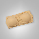 Seamless Strapless Padded Bandeau – Wireless, Stretchable & Detachable Padding