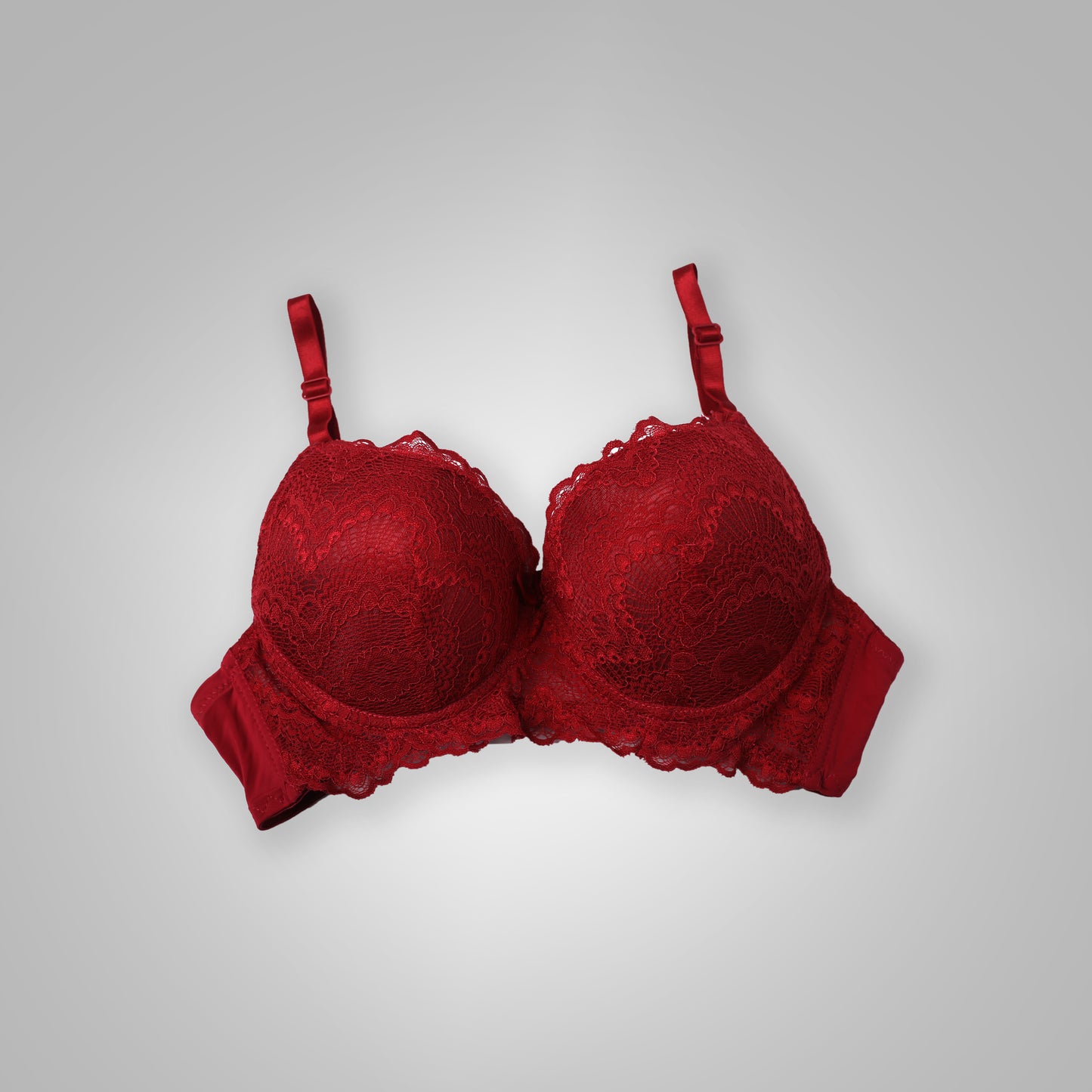 Lace Elegance Padded Support Bra – 3 Hook, Full Coverage, Lift & Ring Cup Design