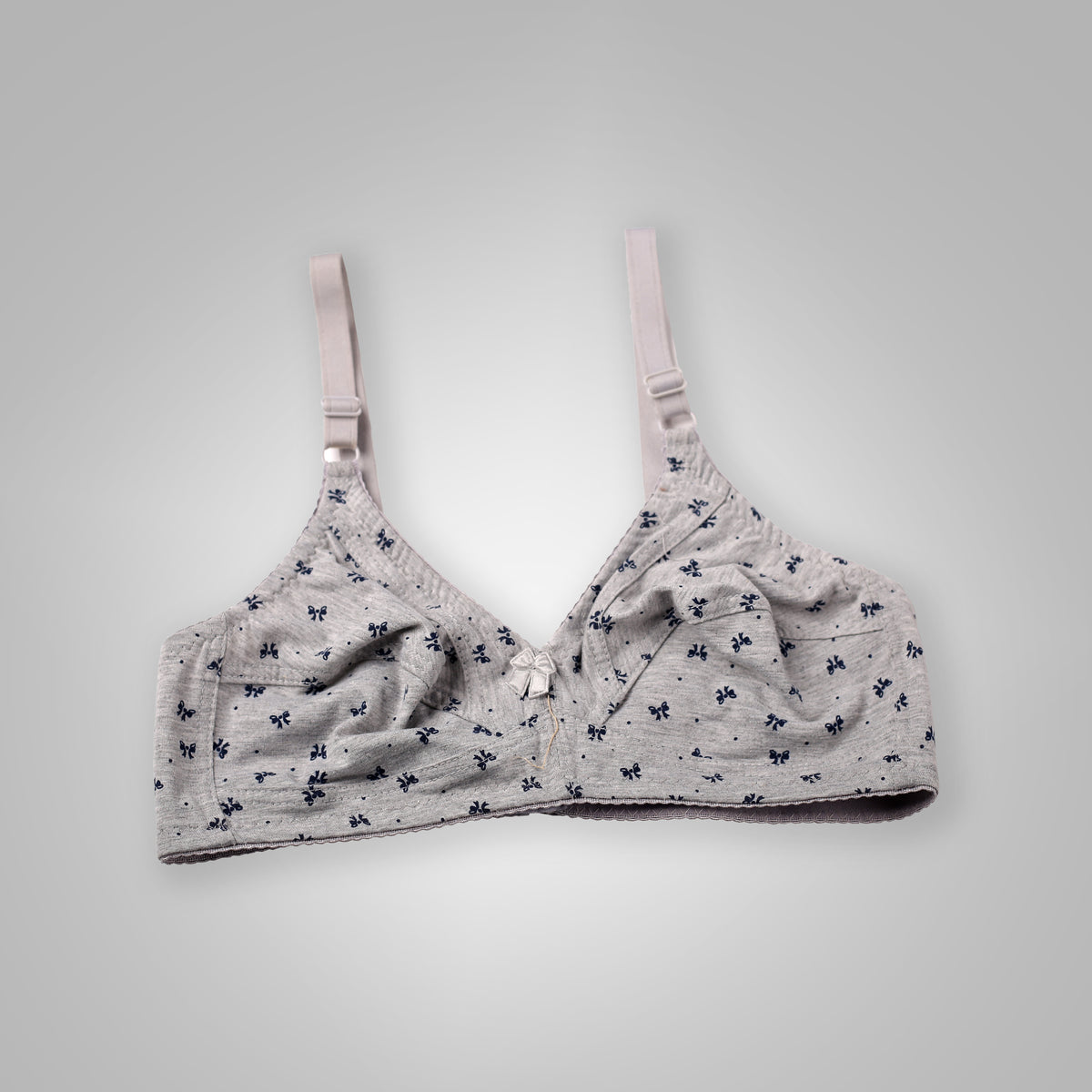 Pack of 2 – Printed Non-Padded Soft Cotton Bra | Full Coverage, Adjustable Straps, 3-Hook Closure (Copy)