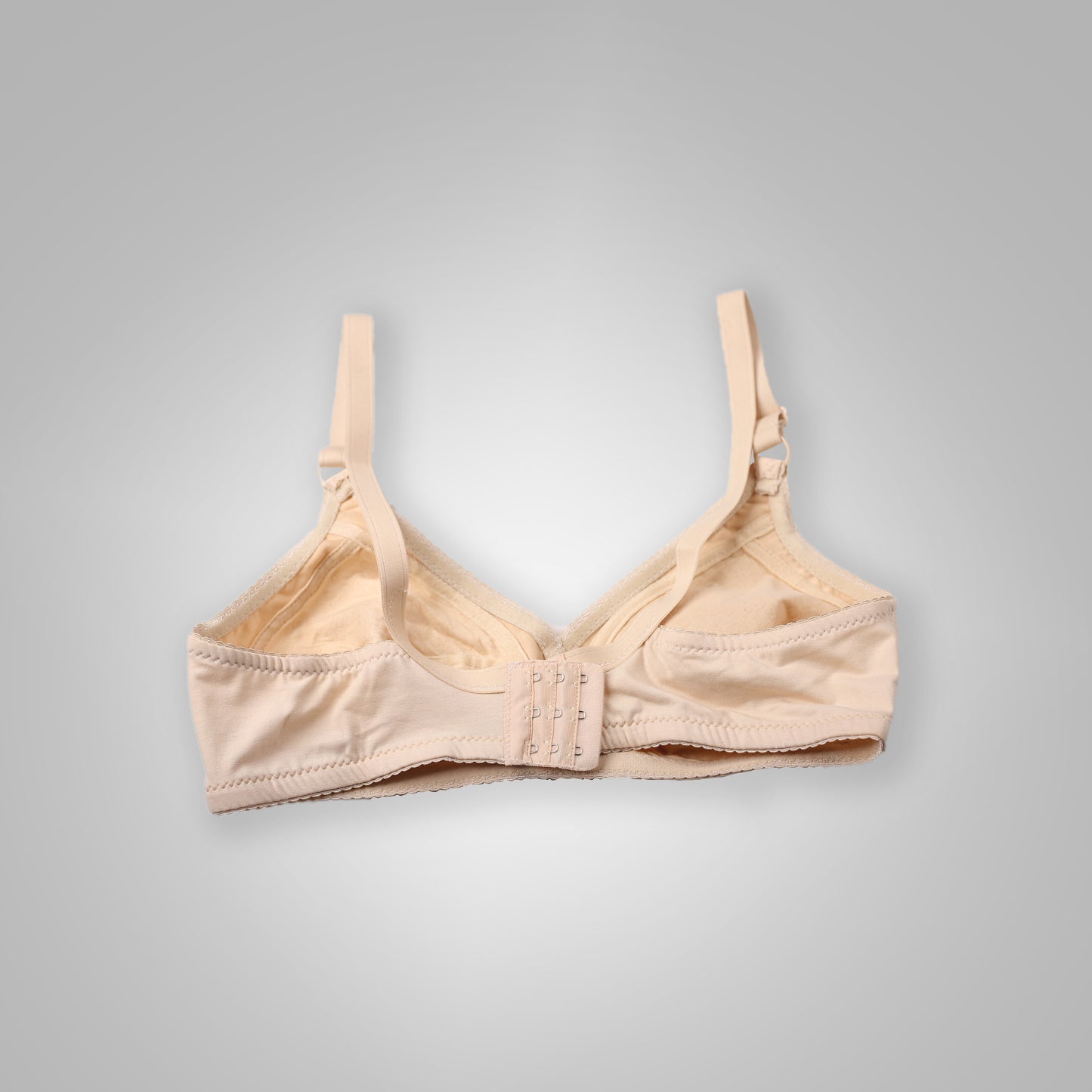 Elegant Soft Cotton Embroidered Bra – 3 Hooks, Full Coverage & Everyday Comfort